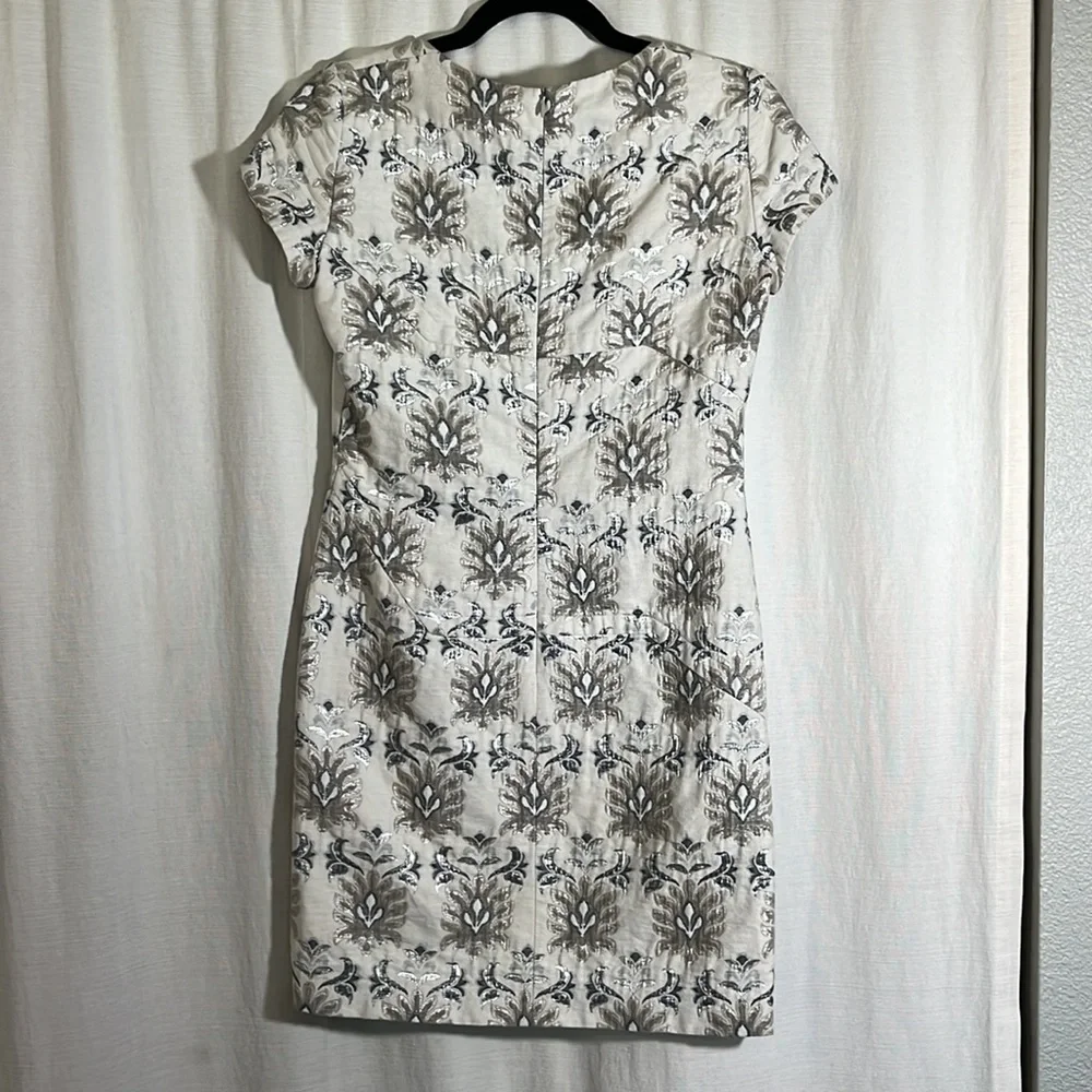 Pollini Metallic Floral Brocade Mini Dress - Picture 2 of 7